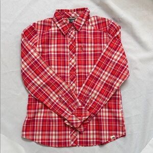 The North Face Pink Plaid Button Down Shirt
